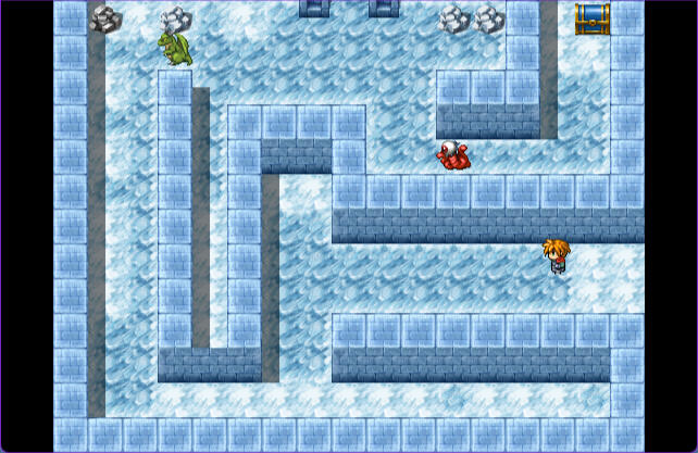 In the combat rooms, players can randomly encounter groups of enemies as they walk, as well as fixed enemies and a boss at the end of the room.